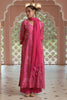 Pink Silk Organza Printed and Embroidered kurta Set