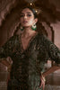 Dark Green Silk Embroidered Kurta Set