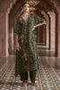 Dark Green Silk Embroidered Kurta Set