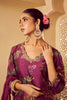 Purple Silk Organza Embroidered Kurta Set