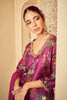 Purple Silk Organza Embroidered Kurta Set