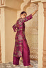 Purple Silk Organza Embroidered Kurta Set
