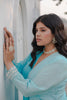 Sky Blue Solid Twisted Detail Kurta Set