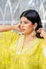 Lime Green Abstract Printed Kaftan Set