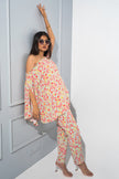 Mint Green Floral Off Shoulder Co-ord Set