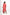Coral Midi Dress With Asymmetric Hemline