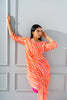 Striped side cowl Tunic set