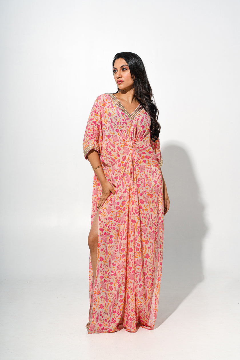 Floral Printed Kaftaan