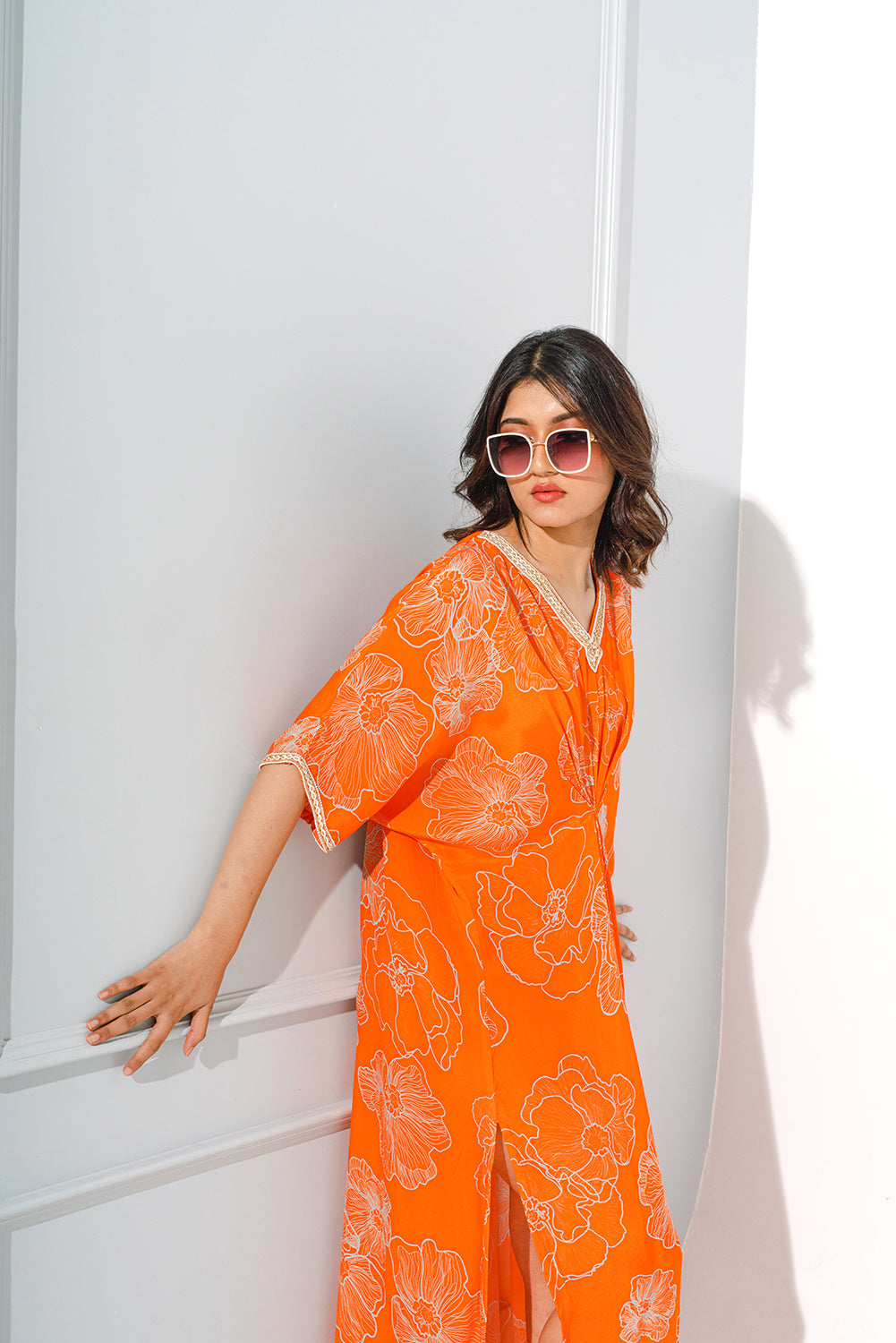 Floral Printed Kaftaan