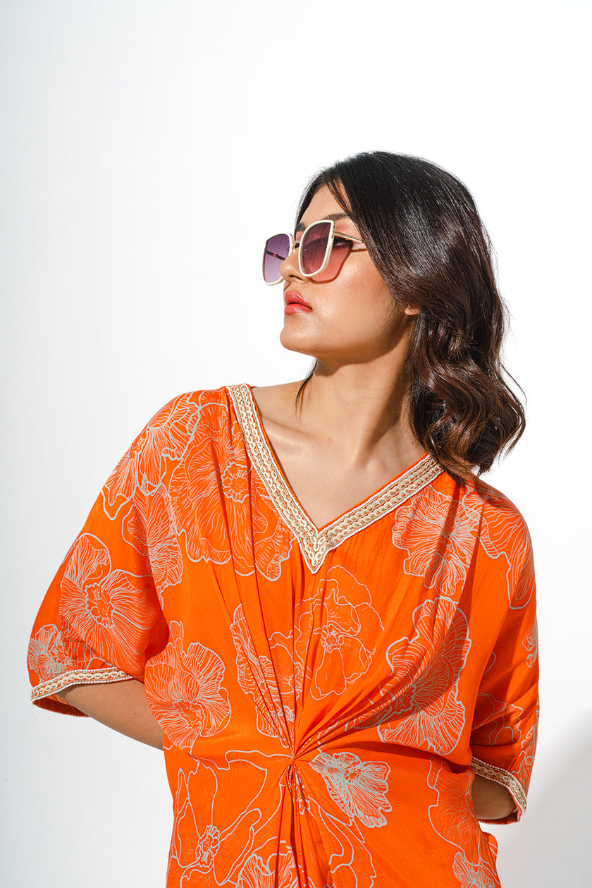 Floral Printed Kaftaan