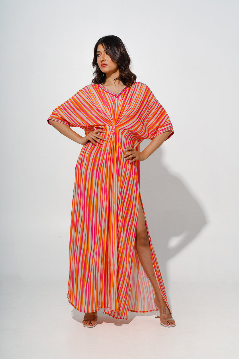 Striped Printed Kaftaan