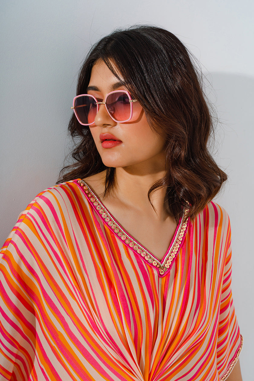 Striped Printed Kaftaan