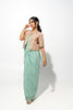 Long Drape Dress With Floral Printed Jacket