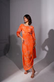 Floral Printed Cowl Dress