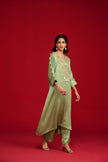 Sage Green Kaftan Kurta Set