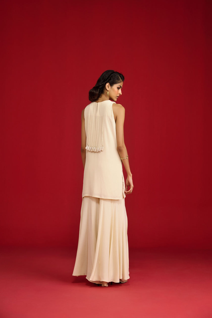 Ivory Kurta Sharara Set