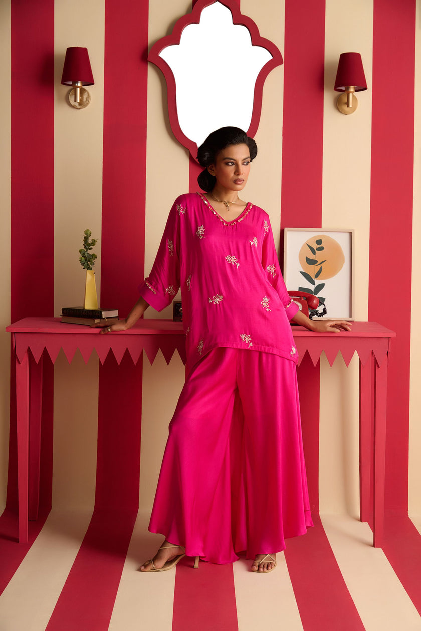 Pink Festive Co-ord Set