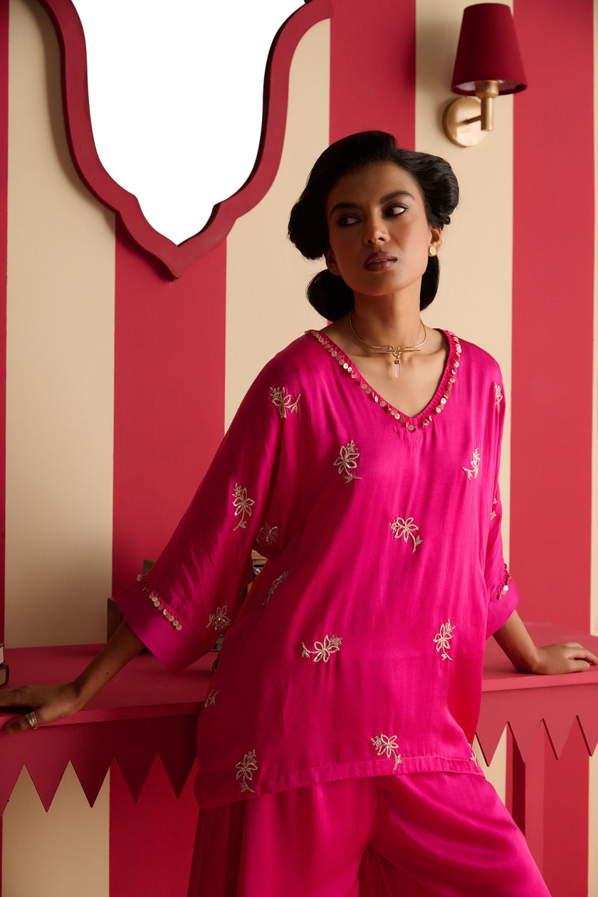 Pink Festive Co-ord Set