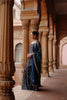 Blue dupion silk Printed Sharara Set