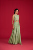 Sage Green Croped Top And Pants Set