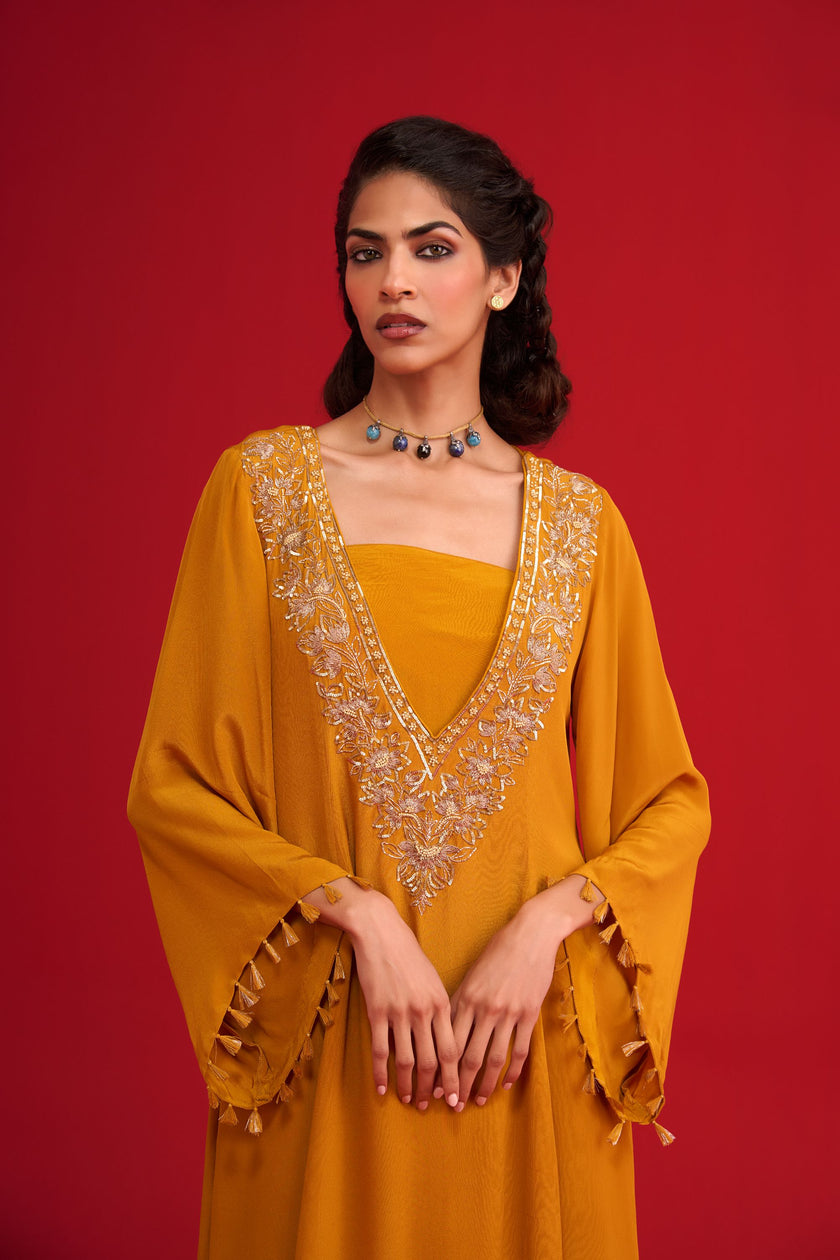 Mustard Yellow Kurta Set