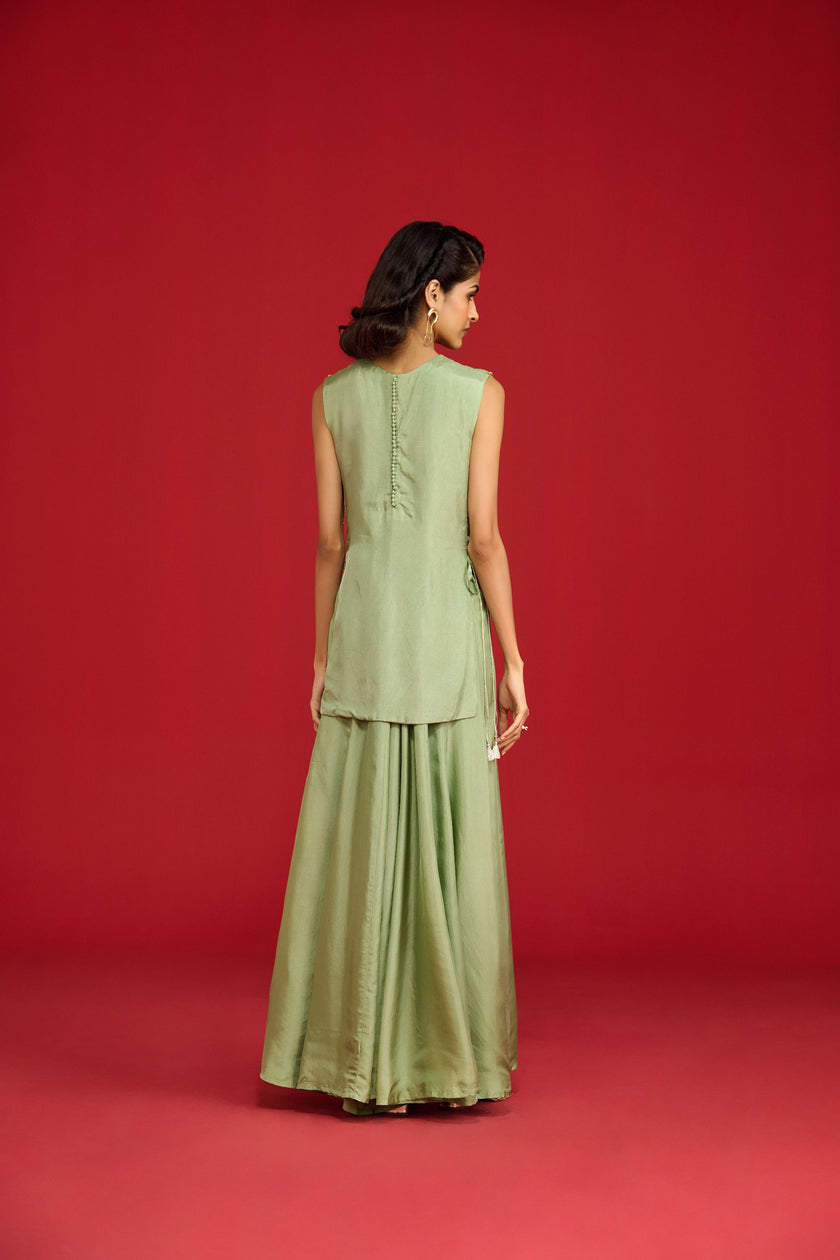 Sage Green Sharara Set