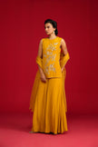 Mustard Yellow Sharara Set