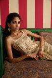 Ivory Corset And Draped Skirt Set