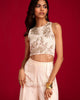 Ivory Crop Top And Palazzo Set