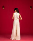 Ivory Crop Top And Palazzo Set