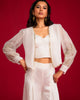 Ivory Corset Pants  With Jacket Set