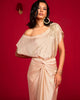 Ivory off-shoulder Top And Pants Set.
