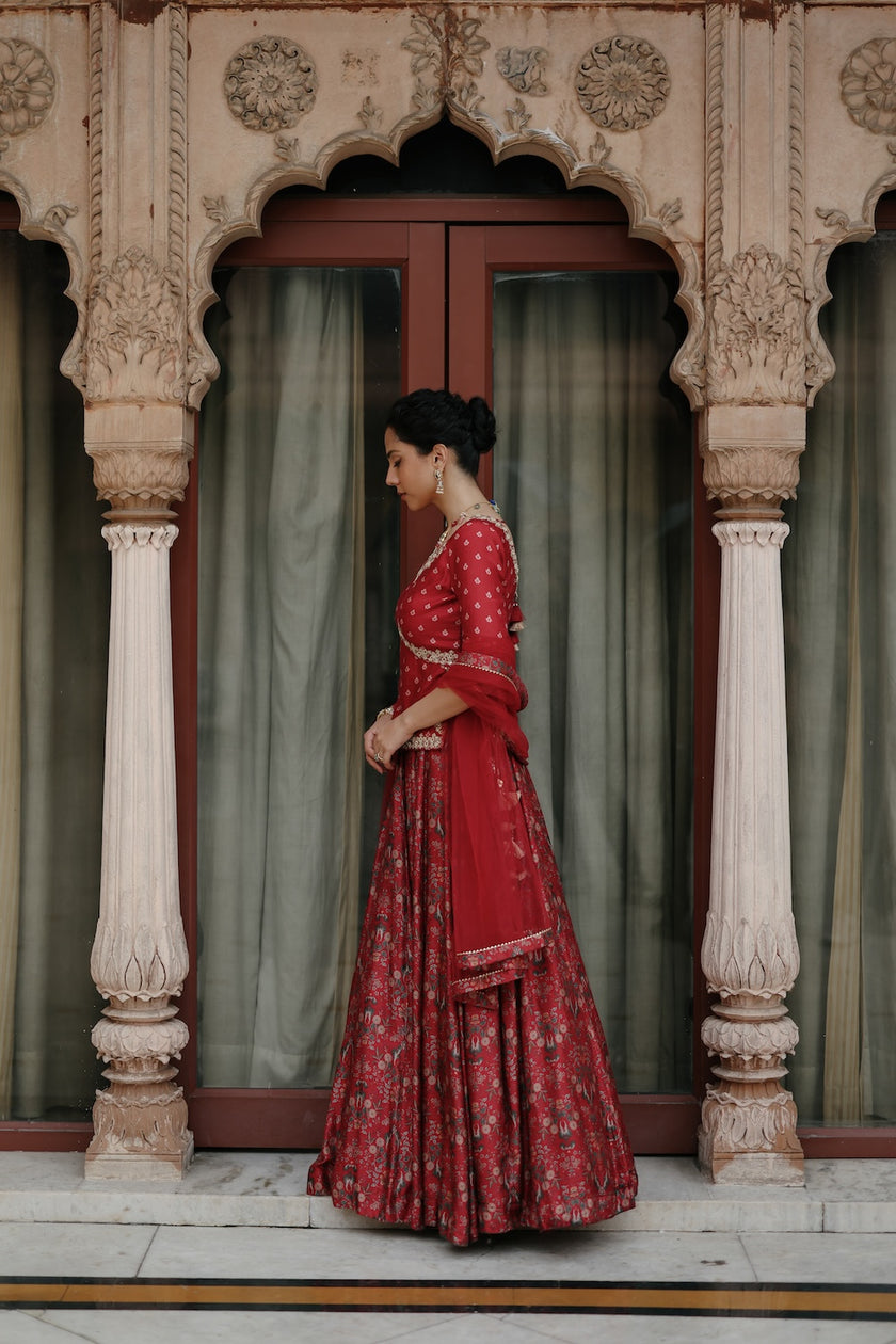 Red Lehenga Set