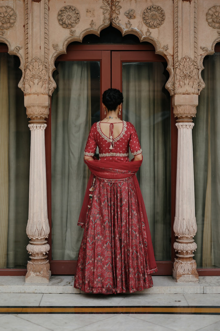 Red Lehenga Set