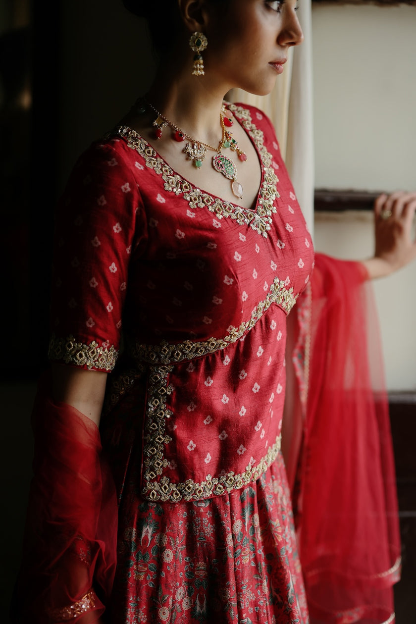 Red Lehenga Set