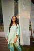 Turquoise Blue hand embroidered Co-ord Set