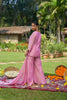 Pink Tissue Hand Embroidered Kurta Sharara Set