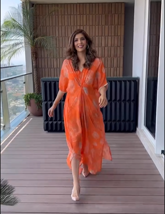 Mallika Singhania in Floral Printed Kaftaan